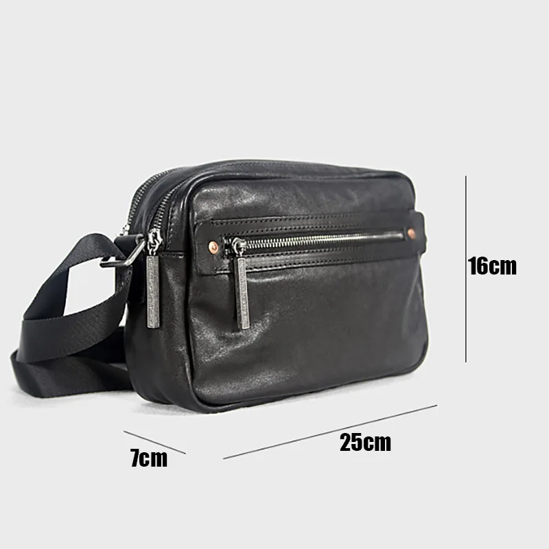 

AETOO Leather shoulder bag, men's chest bag, trend men's bag, men's casual head leather bag