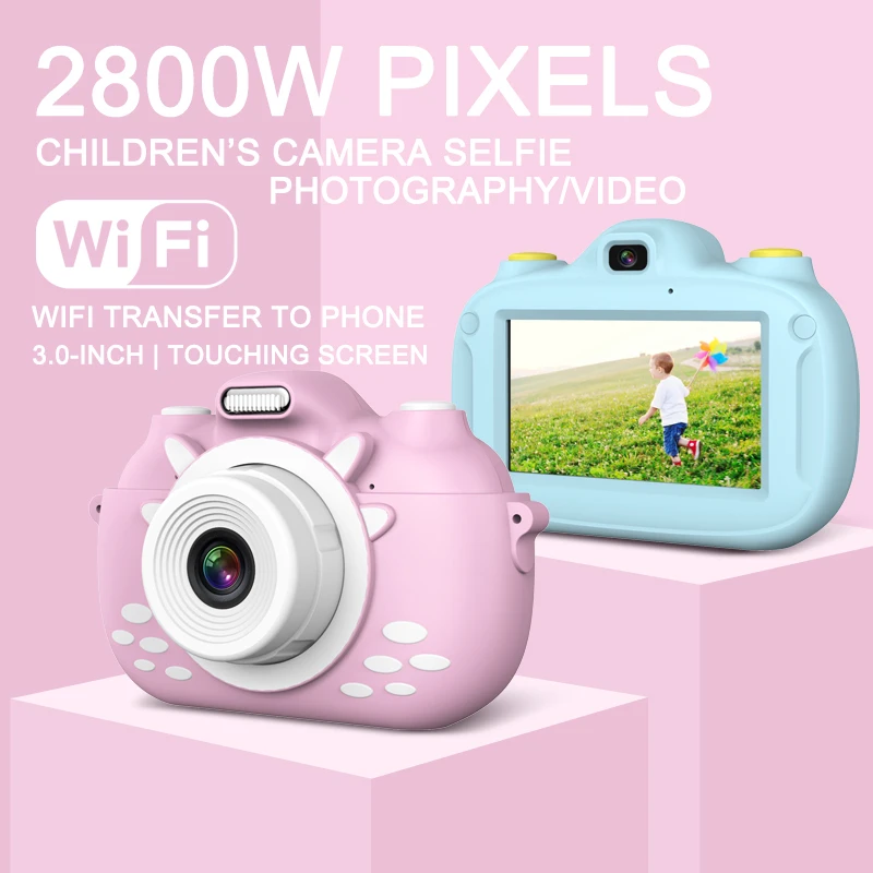 

Digital Kids Camera 3Inch TouchScreen Dual Lens Cartoon Photography Birthday Gift DQ-Drop
