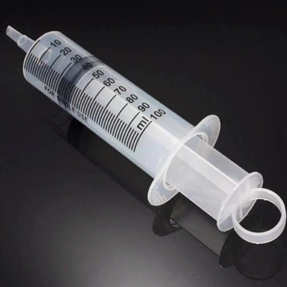 

100mL Reusable Plastic Feeder Cleaning Douche Enema Nutrient Sterile Health Measuring Syringe Tools
