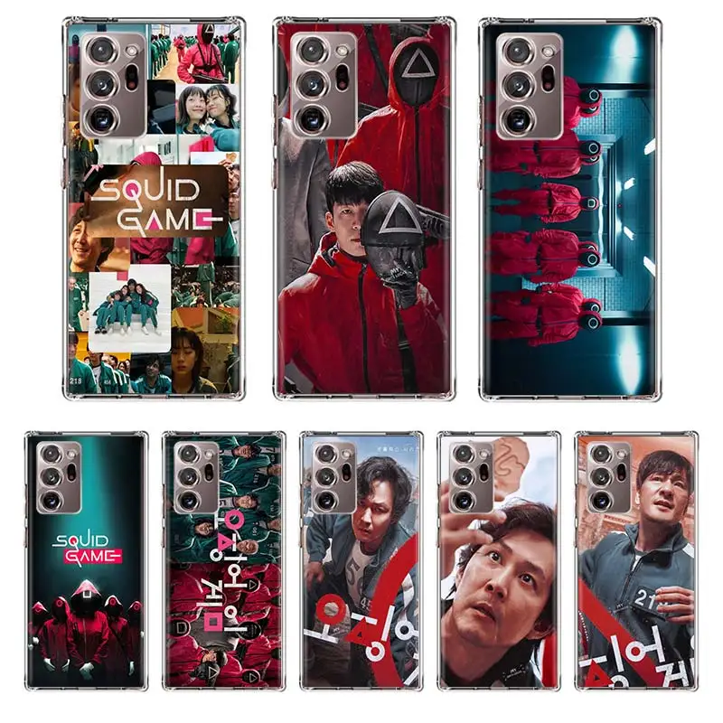 

Korean TV Series Squid Game Case Coque For Samsung Galaxy Note 20 Ultra Note 10 Plus 8 9 F52 F62 M31S M30S M51 M11 Cover Funda