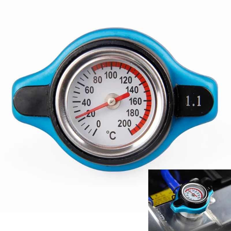

1pc Universal Car Thermost Radiator Cap Cover & Water Temp Gauge Meter 1.1bar