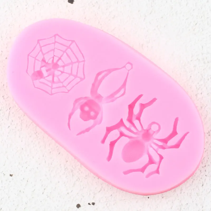 Хэллоуин паук границы силиконовые формы кекс Топпер инструменты для украшения