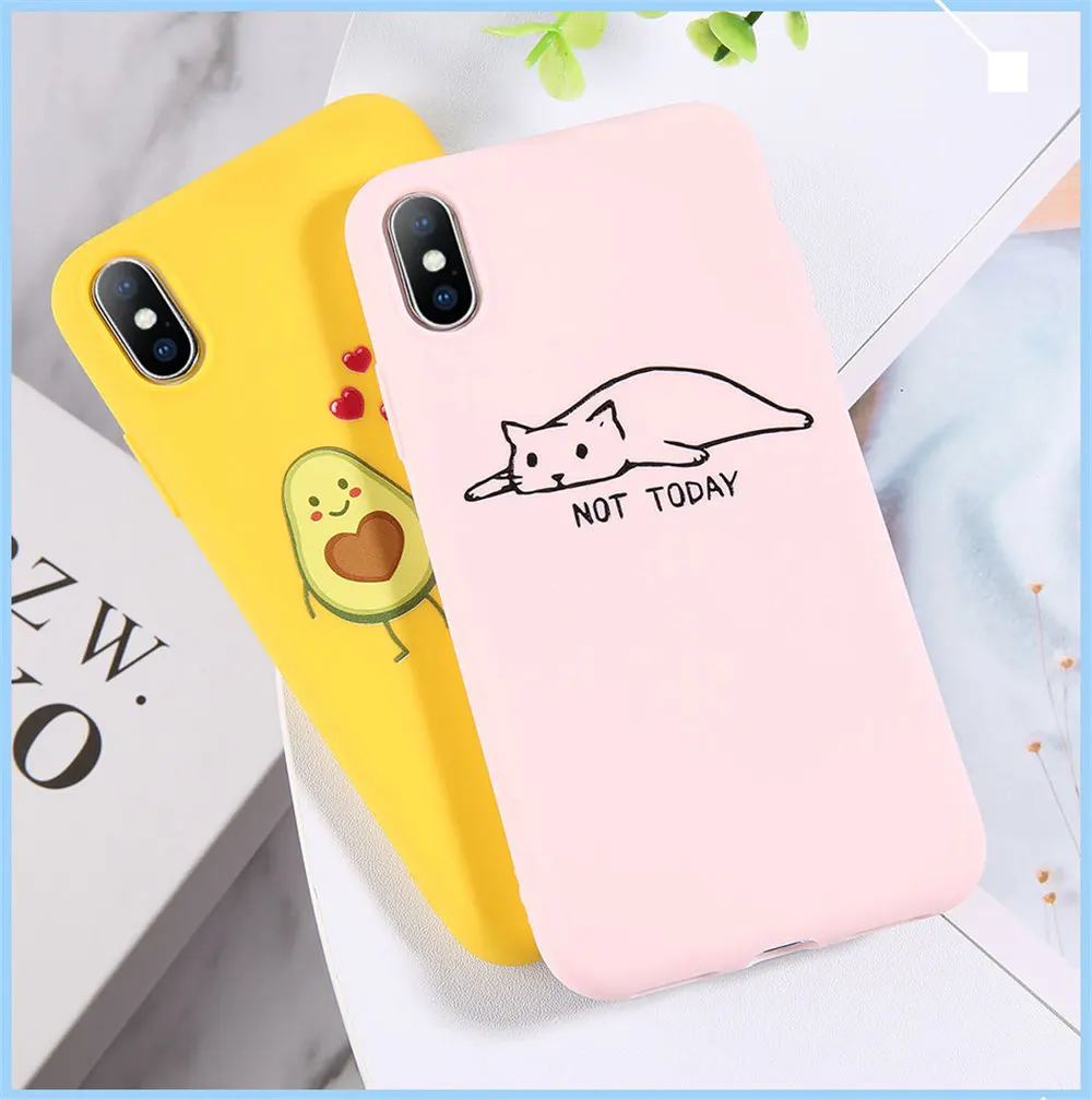 Lovebay милый авокадо чехол для телефона в форме кактуса для iPhone 11 Pro XR X XS Max 7 8 6 6s Plus 5 5S SE волн Корона силиконовая Мягкая задняя крышка