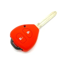 muchkey silicone key remote key cover holder key protection for 2 button fits for toyota carola