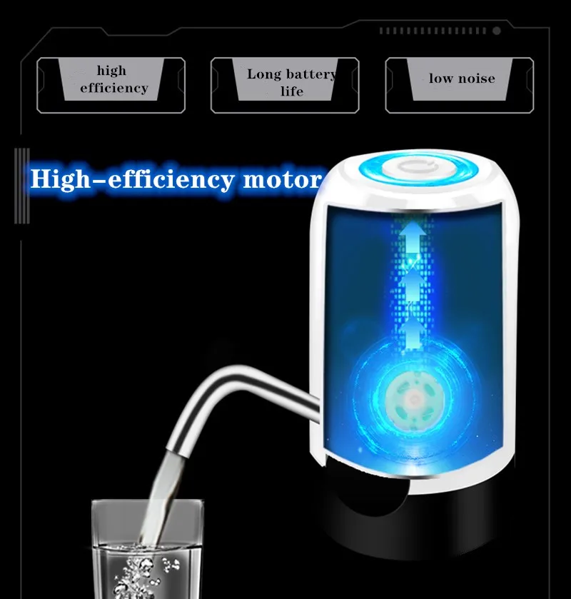 Фото USB Электрический беспроводной автоматический насос для бутылки питьевой воды USB Электрический беспроводной автоматический насос для бутылки питьевой воды