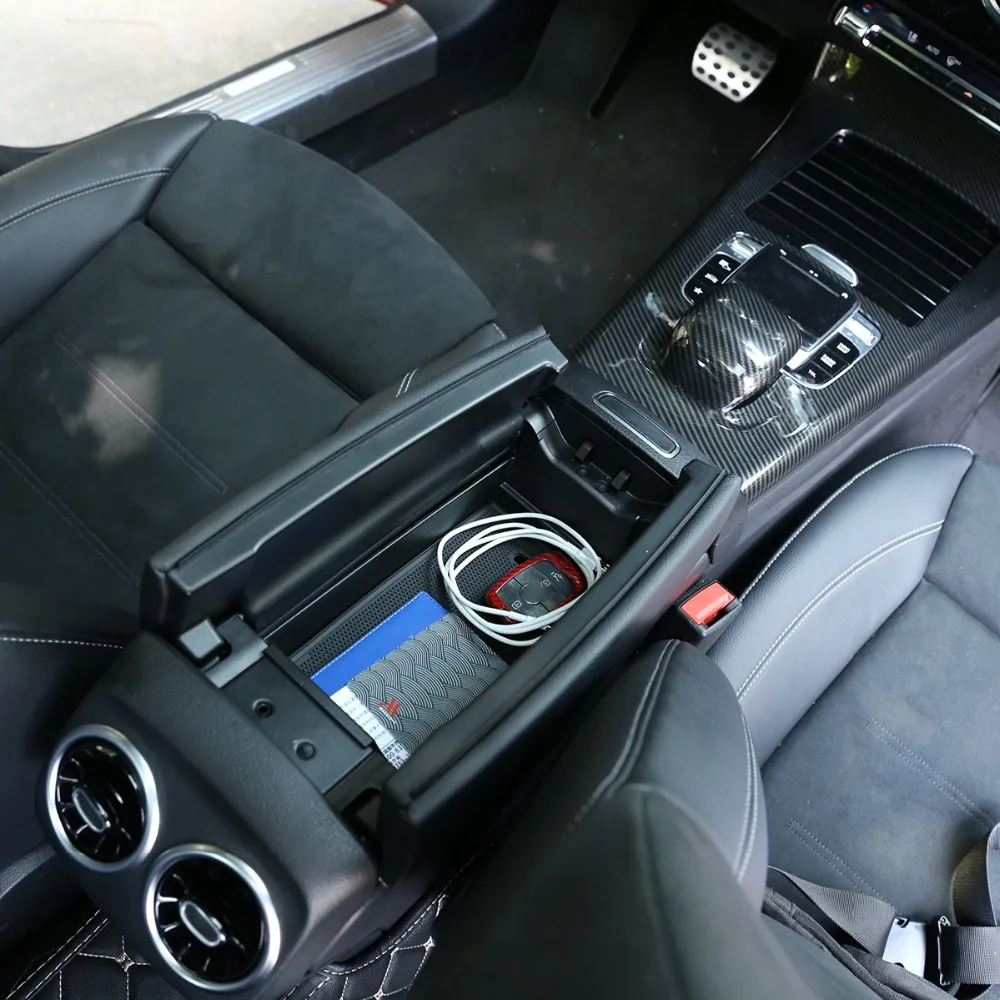 Для Mercedes benz A Class W177 A180 A200 B класс W247 интерьер автомобиля Центральная консоль подлокотник коробка для хранения аксессуары