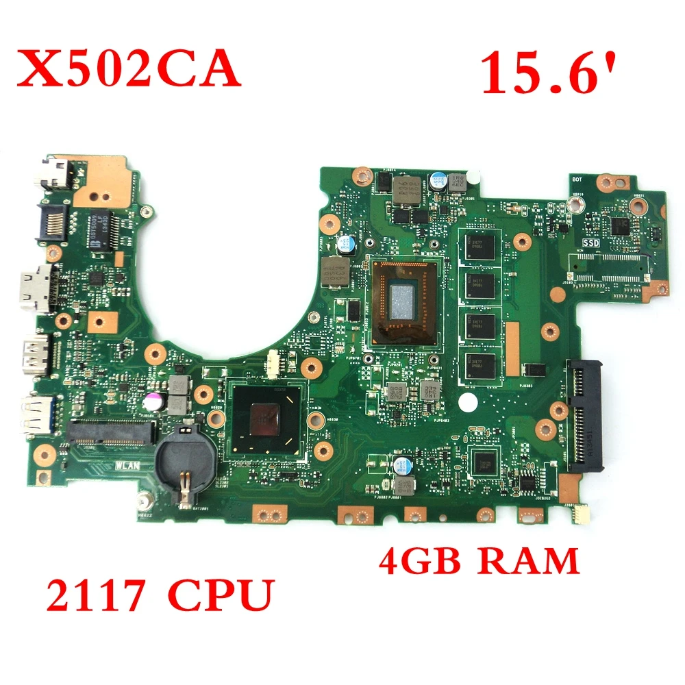 

X502CA with 2117 CPU 4GB memory Motherboard For ASUS X502CA X502C F502CA X402C F402CA X402CA Laptop Mainboard free shipping