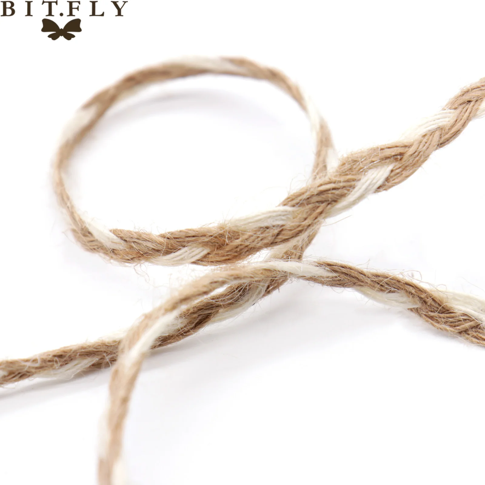 5 м натуральный джутовый шнур шпагат из пеньковой веревки двухцветная лента для