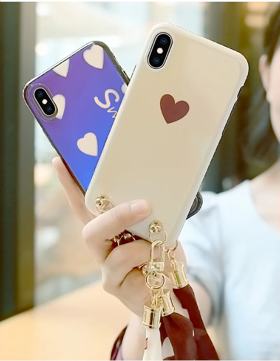 PZOZ Phone Case lanyard Strap For iPhone X XS MAX XR Shockproof Protection Case Anti-loss DIY Hang Wave Rope Fashion Neck Strap