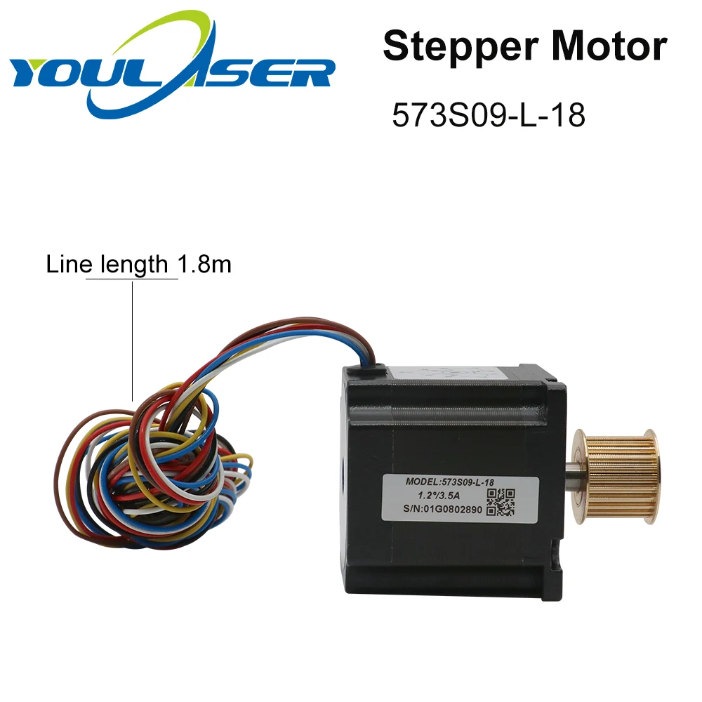 YOULASER Leadshine 3 фазный шаговый двигатель 573S09 L 18 для NEMA23 длина 6 35 А вал 50 мм мм|Шаговый