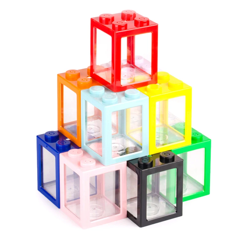 Многоцветные составные строительные блоки экологический мини-аквариум для