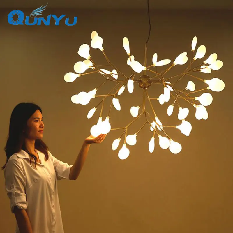 Северная Европа люстра Светлячок креативный магазин одежды филиал Сетка Красный