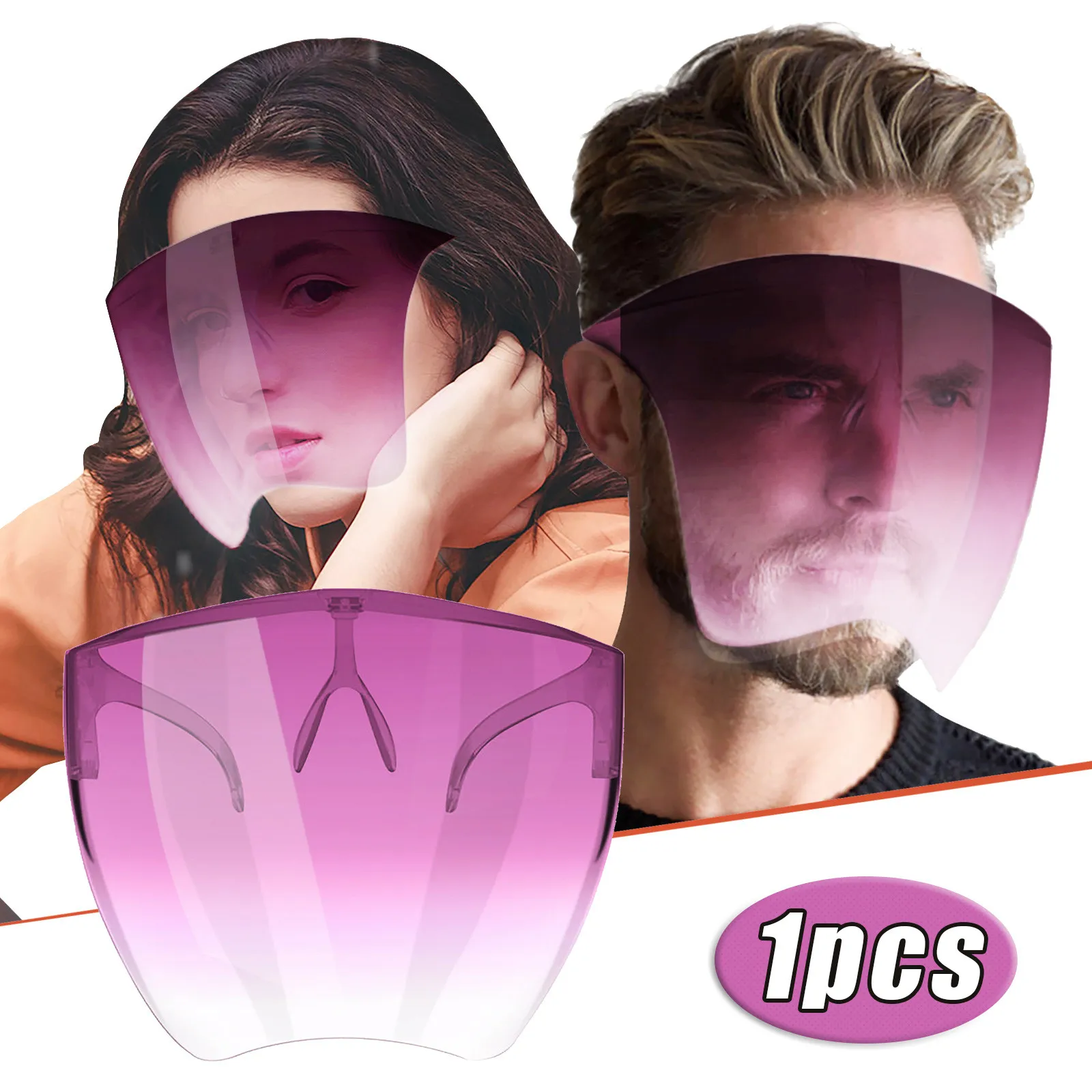 

Men Women Face Cover Shield Screen Protective Mask Clear Proof-Wind Anti-fog Proof-Splash Gradient mascarilla mscara masque
