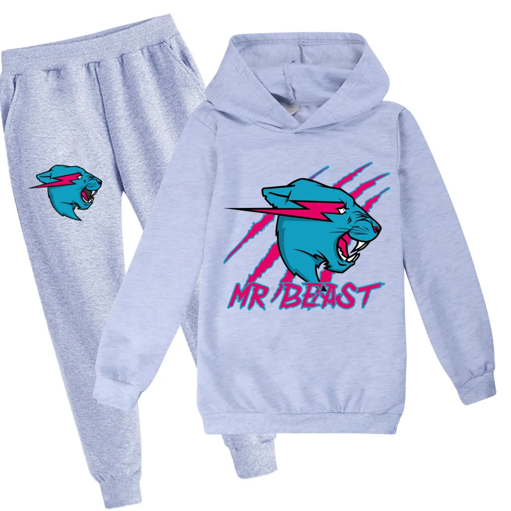 Children Sets Cat Costume Kids Sweatshirts Cotton Coat Kids Clothes Cartoon Girls Hoodies Baby Boy Clothes Casual Two Piece Suit