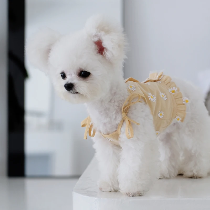 Короткое стильное платье для собаки юбка короткая одежда домашних животных