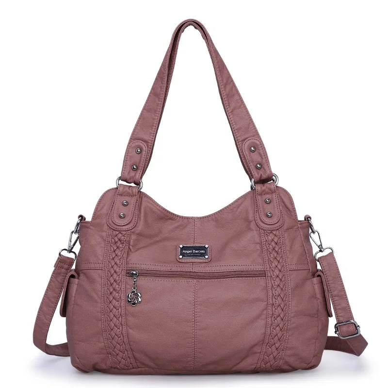 Экологичная моющаяся женская сумка мессенджер из искусственной кожи