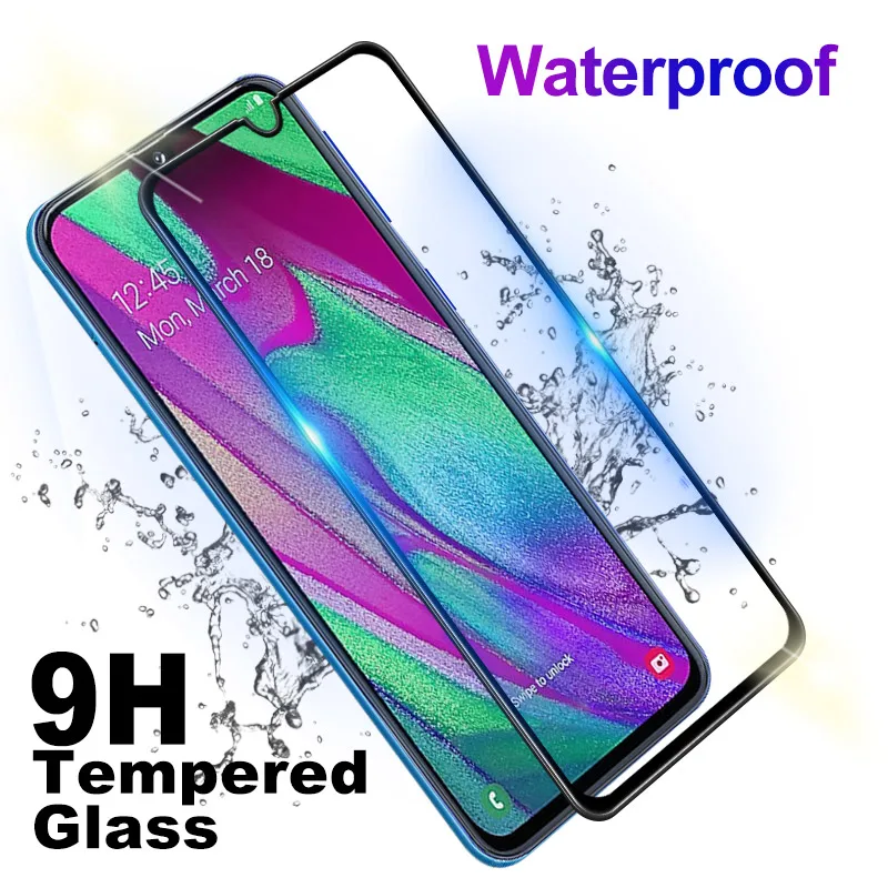 Закаленное цветное стекло с полным покрытием для Samsung Galaxy A9S A6 A8 J4 J6 Plus 2018 A9 A7 a750