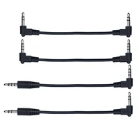 short 3 5mm male to male stero audio cable 90 degree angled 4 pole 3 pole car aux mp3mp4 audio cable