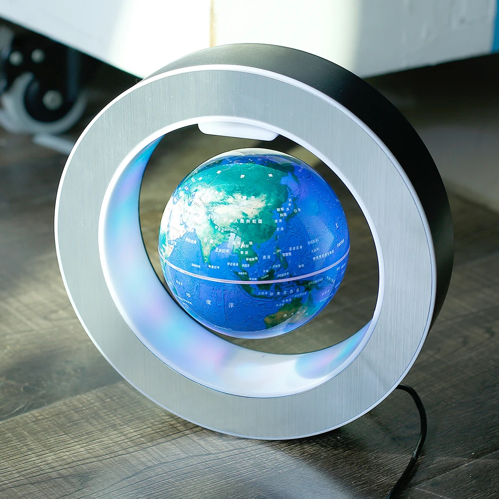 Магнитная левитация плавающая вращающаяся шара 4/ 6 дюймов 7 меняющихся цветов
