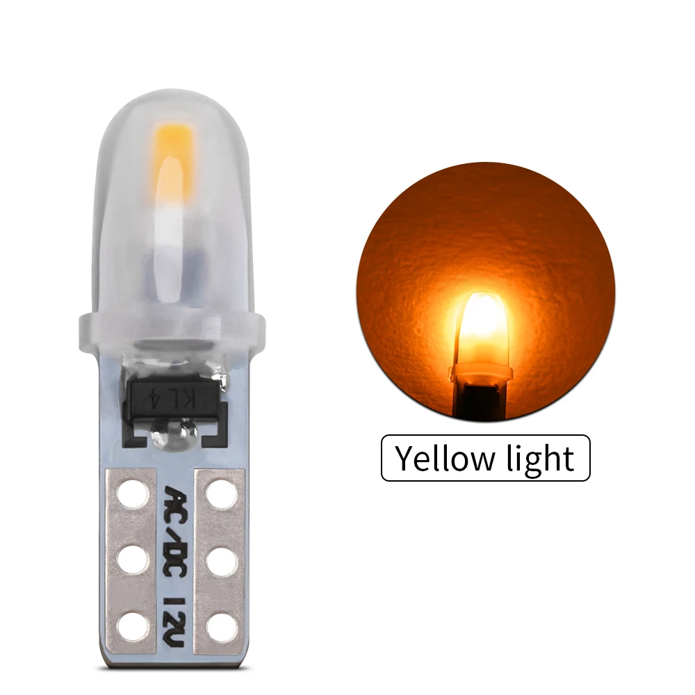 

5x T5 W1.2W W3W COB 3014 Led 2SMD для Toyota Yaris универсасветодиодный Автомобильный светодиодный индикатор освесветильник салона приборной панели 12 в кристально-синий автомобильные аксессуары индикаторная лампа