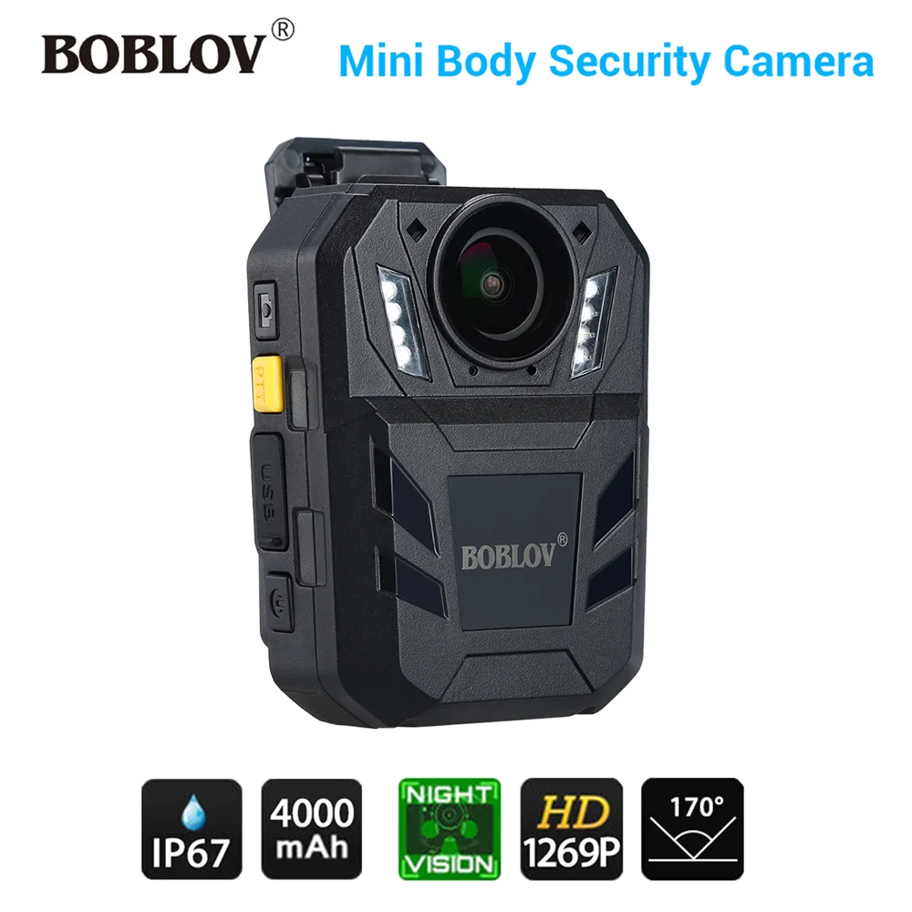 BOBLOV WA7 D мини камера HD 1296P носимая ИК видеорегистратор безопасности с