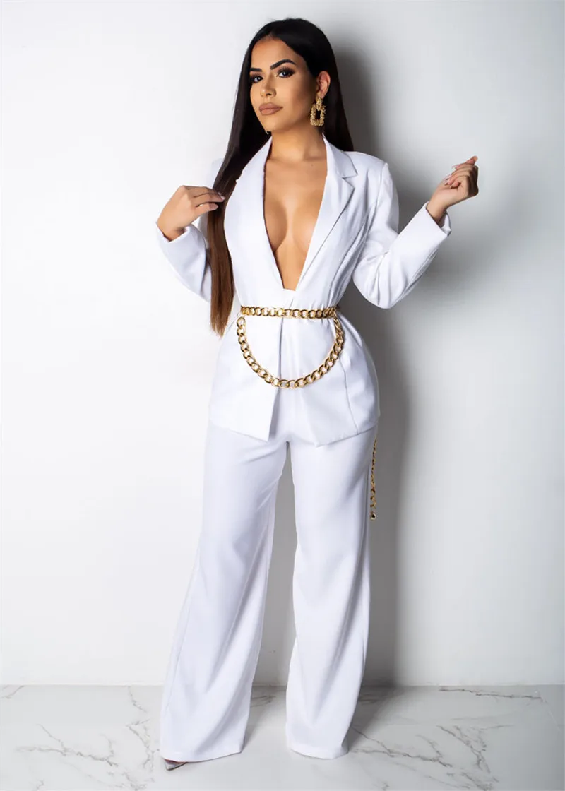 Женский офисный комплект из двух предметов привлекательный пиджак с отложным