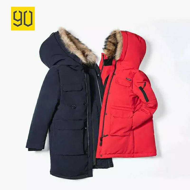 

Куртка унисекс из 80% гусиного пуха, с функцией отражения тепла, водоотталкивающая, с меховым воротником