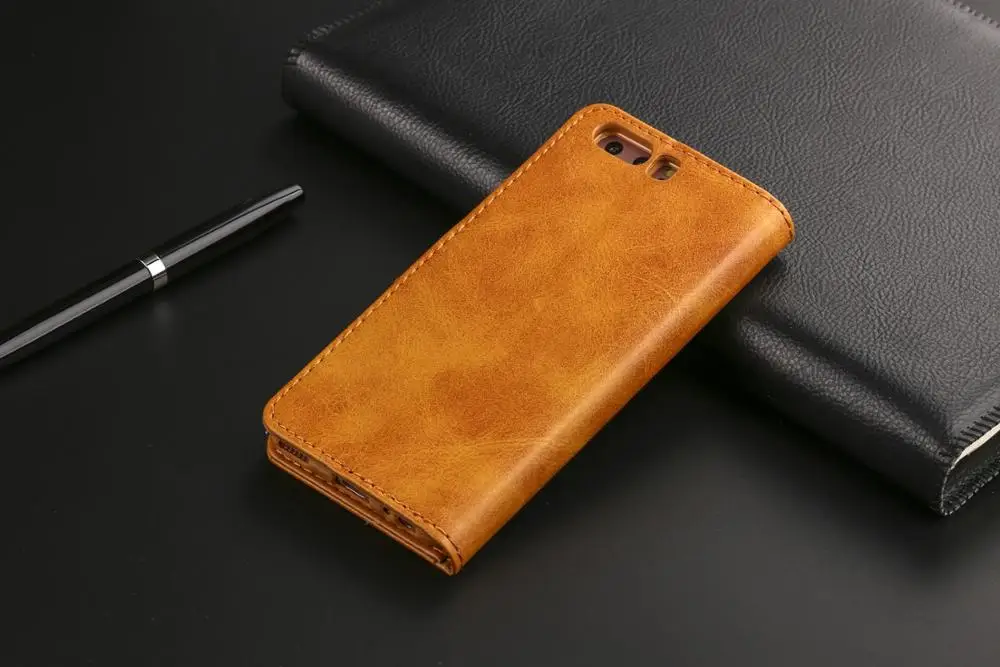 Роскошный деловой Магнитный чехол для Huawei P10 телефона Lite со слотом карт флип