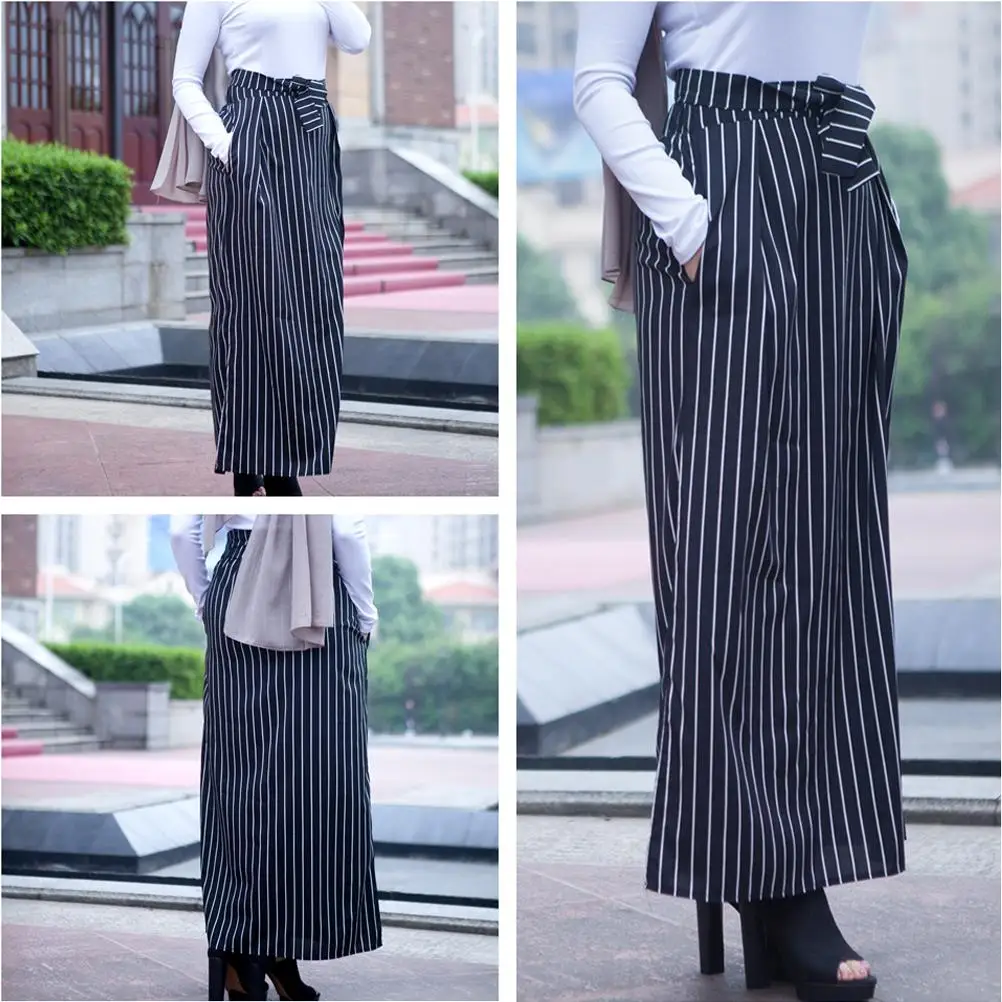 Женская юбка в мусульманском стиле облегающая длинная с карманами и высокой