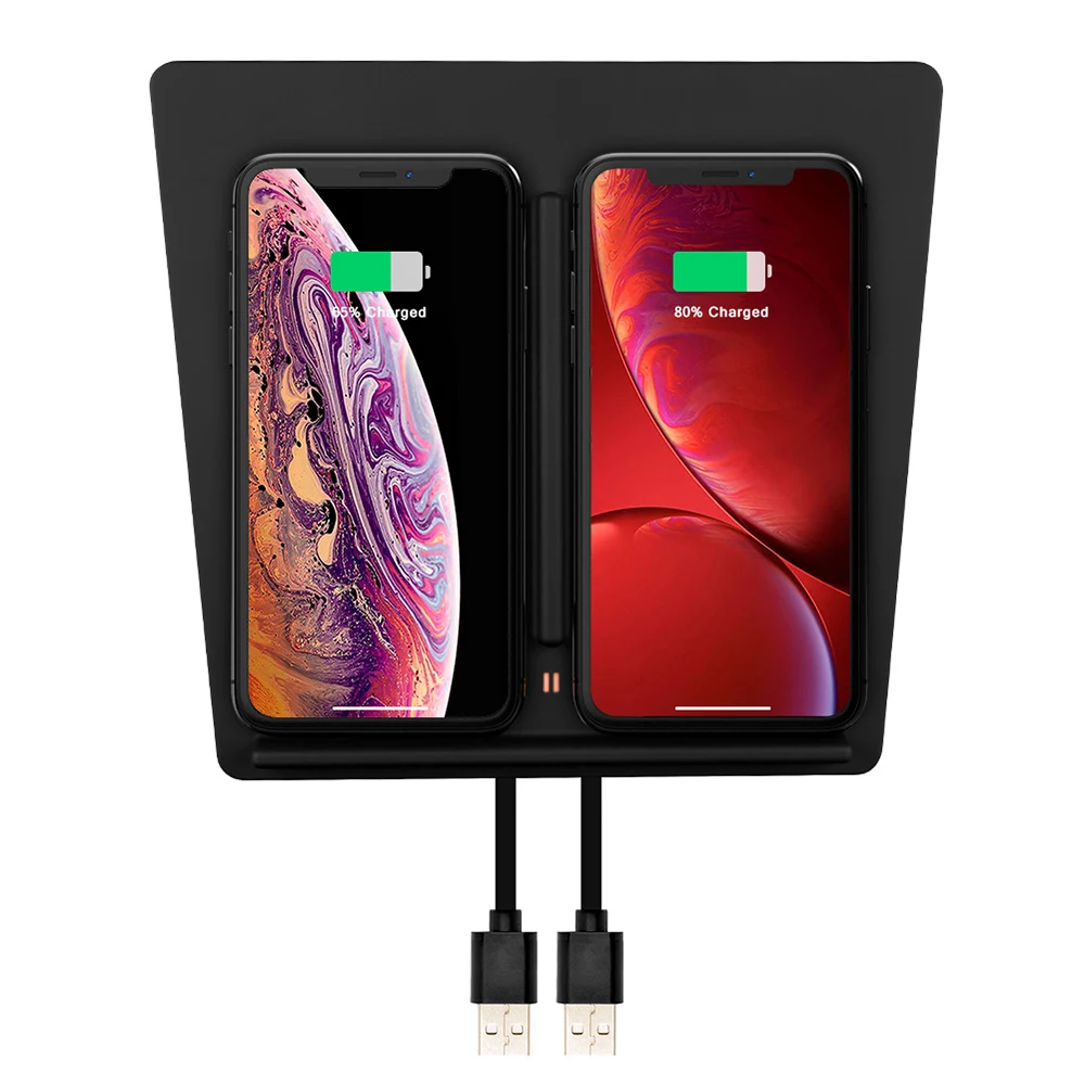 Беспроводное зарядное устройство для телефона два зарядка противоскользящее