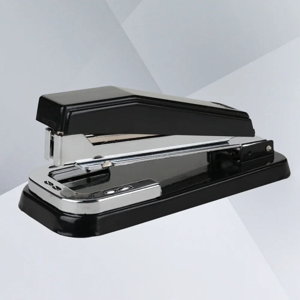 

Desktop Stapler 360 Degree Rotation Classic Simple Stapler Stationery Supplies for Home Office School (Black, Stapling Nail)