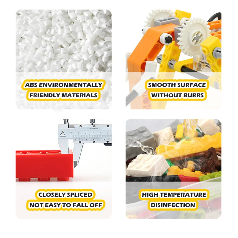 Механические шестерни технические строительные блоки 3D животных модель серия