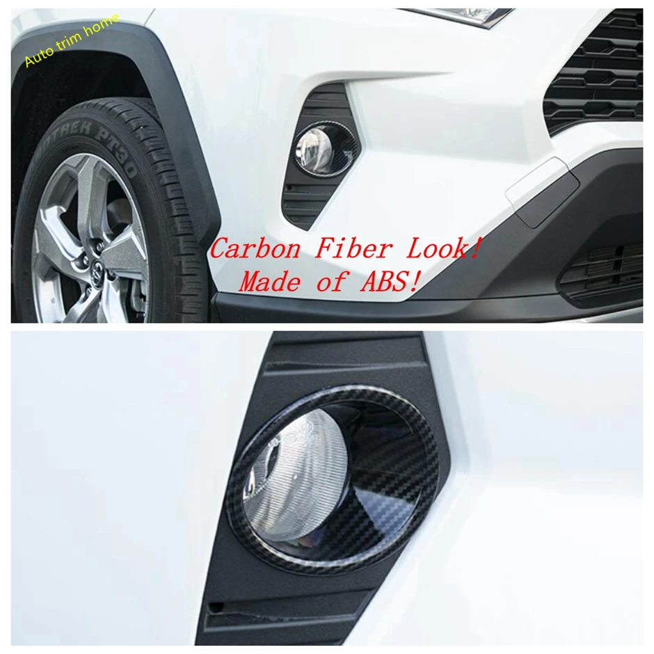 

Front Bumper Head Fog Lamps Lights Decoration Ring Cover Trim Fit For TOYOTA RAV4 RAV 4 XA50 2019 - 2022 Auto Accessories / ABS