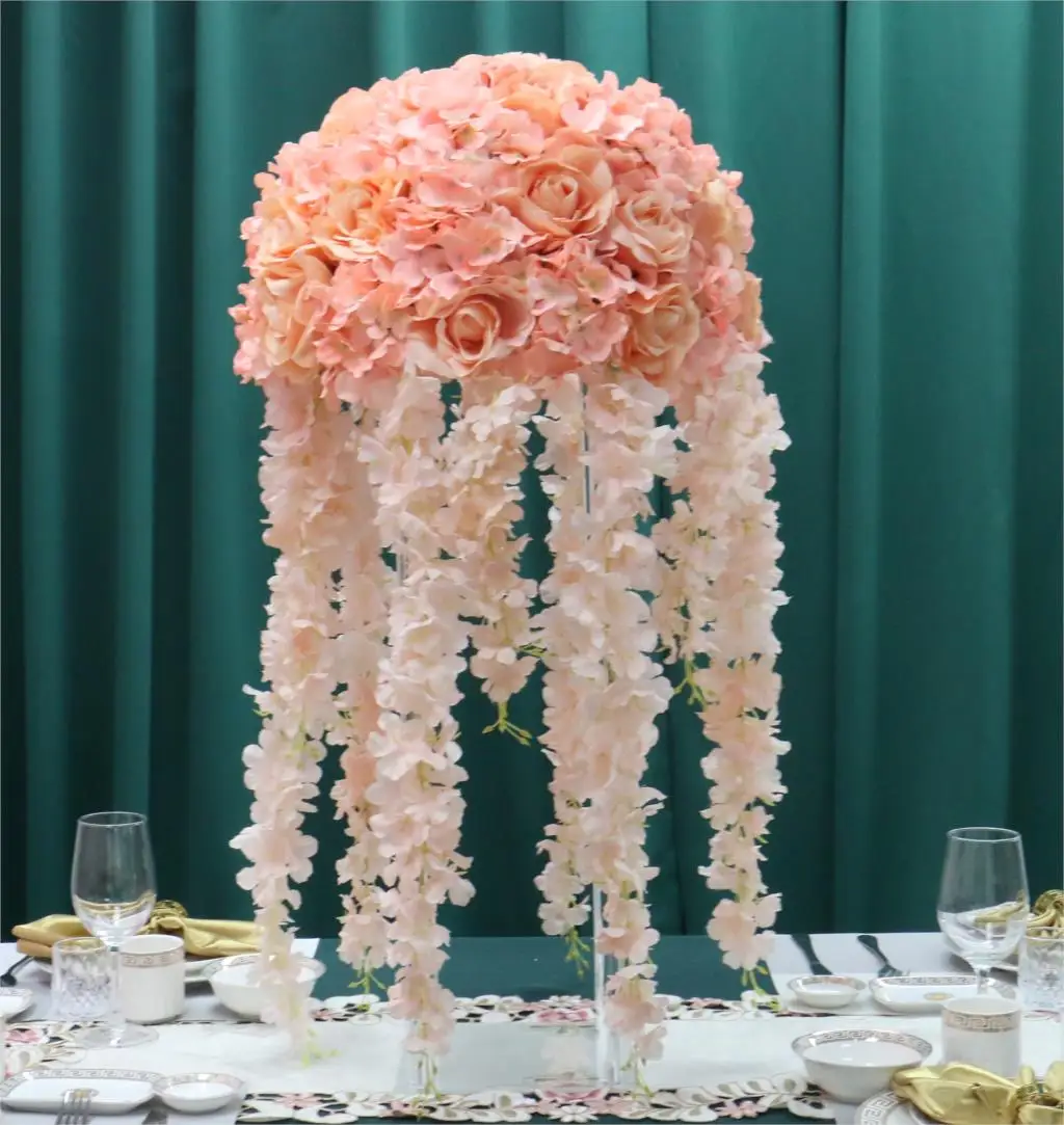 искусственные цветы 50 см/45 см/35 см для свадебного украшения Дорога свинца Сваг из