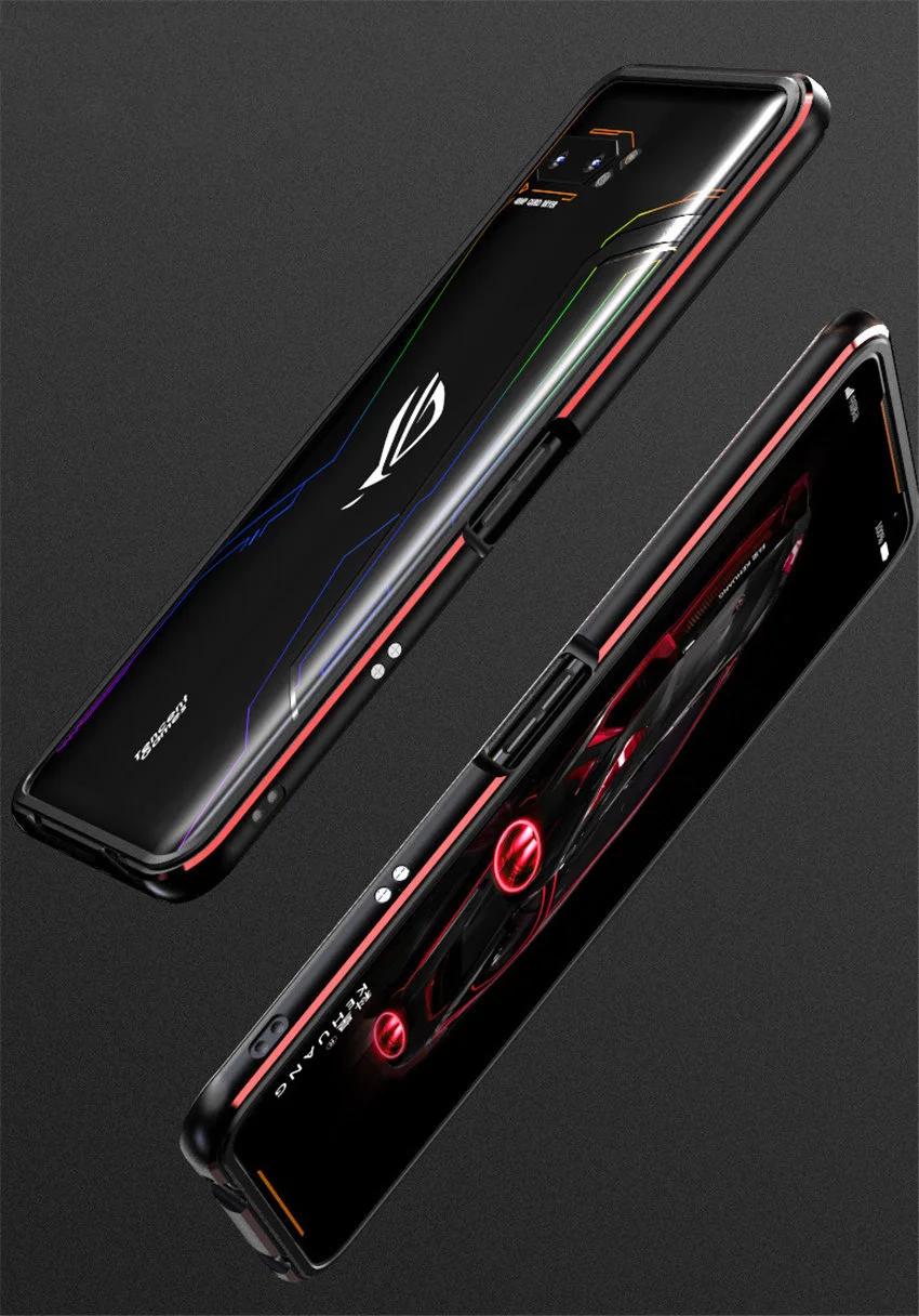 Для ASUS ROG 2 ROG2 чехол металлический каркас двойной цвет Алюминиевый Бампер Защитный чехол для ASUS ROG Phone II чехол