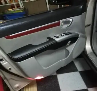 Микрофибра автомобильный подлокотник кожаная дверь панель интерьер стикер