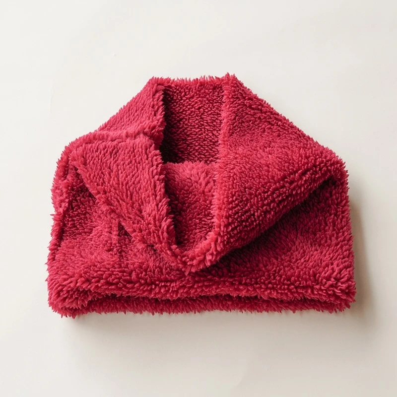 Winter cute Children Scarf Boy Girls Scarves Baby Fur Collar Scarf Ring Pompom Neck Warmers Women Present Berber Fleece24CM