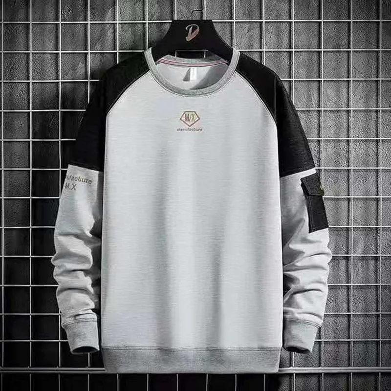 

New Sweater Hot Style Net Red Male Trendy Ins Fat Japanese Retro Plus Size Spring Round Neck Pullover