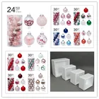 Новогодние шары 2022 украшение для дома 6 см Розовый декор для елки Украшение шар 6-30 шт Новый год украшения для Рождества