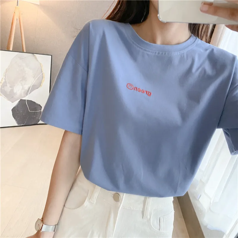 Новая зеленая футболка с надписью Smiley повседневная женская одежда топы Модная