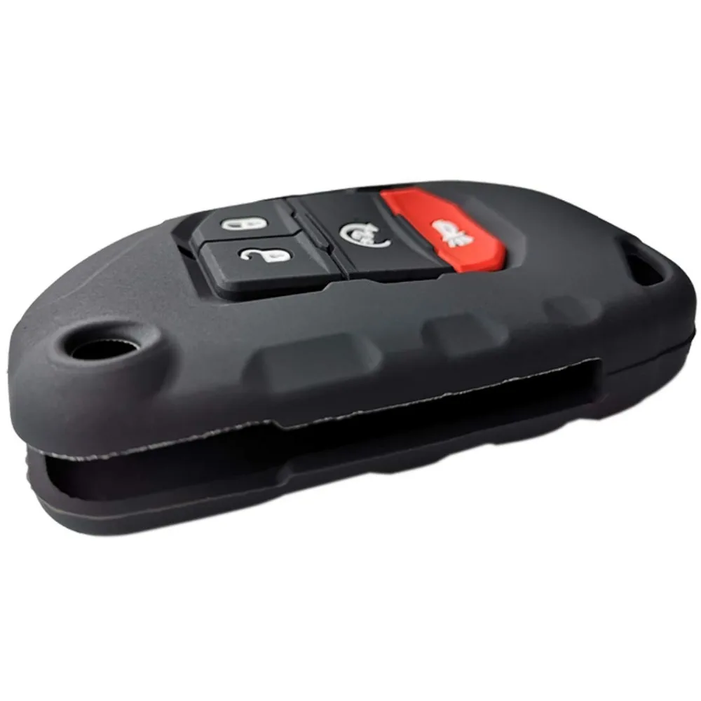 Черный 4 кнопки дистанционный умный ключ чехол крышка цепи Брелок для Jeep Wrangler JL JLU