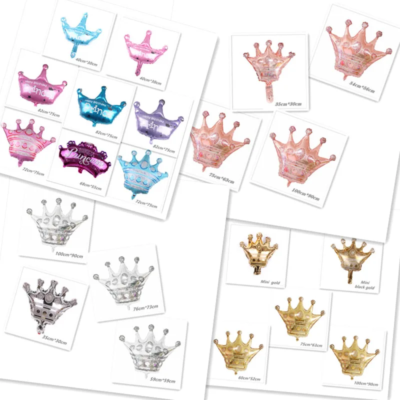 Новинка Королевская корона алюминиевая пленка воздушные шары вечерние