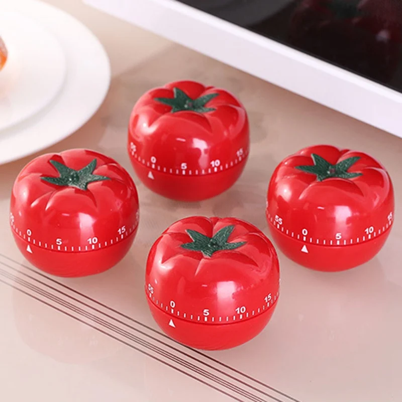 

1Pcs Cooking Timer Mini Tomato Shaped Kitchen Dial Timers 60 Minute Dial Timer Kitchen Accessories Fruit Shape Kitchen Gadgets