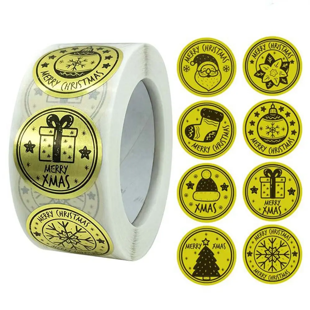 

Подарочные открытки с 8 узорами, Санта-Клаус, рождественские поделки, рождественские наклейки, рождественские бирки, товары вечерние, этике...