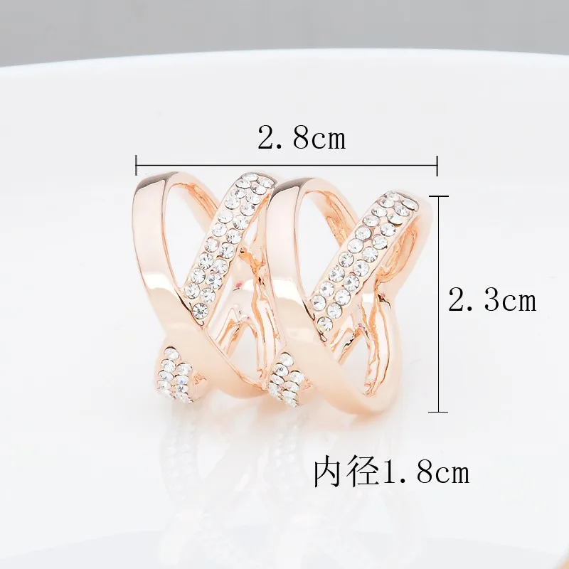 Новое поступление 2019 модная женская пряжка с перекрестными кристаллами для