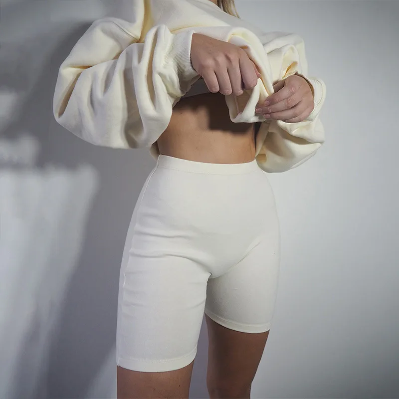 

Autumn and winter women's pajamas set embroidered sweater shorts set women's home casual long-sleeved loose simple pajamas