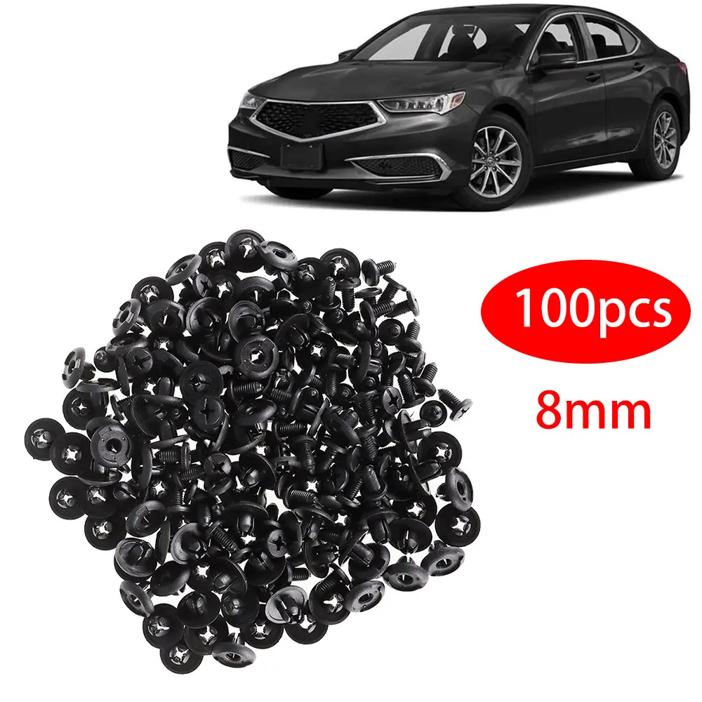 Новый 100 шт. 8 мм нейлон Фиксатор заклепок бампер зажимы автомобильного крыла для