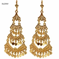 new hearts tassel earrings in gold color luxury aglgeria wedding jewelry earrings vintage earrings ethnic tribal antique