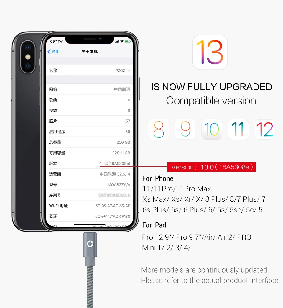 PZOZ для iphone кабель Xs max Xr X 8 7 6 6s 5 s plus ipad mini air быстрая зарядка для мобильного телефона зарядное устройство Шнур данных быстрый usb кабели