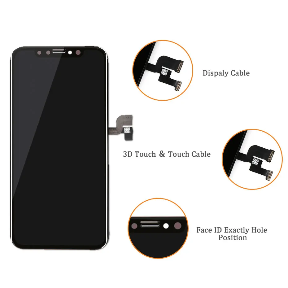 Для iPhone X XS XR Max ЖК экран дигитайзер дисплей сборка для OLED сенсорный Бесплатная